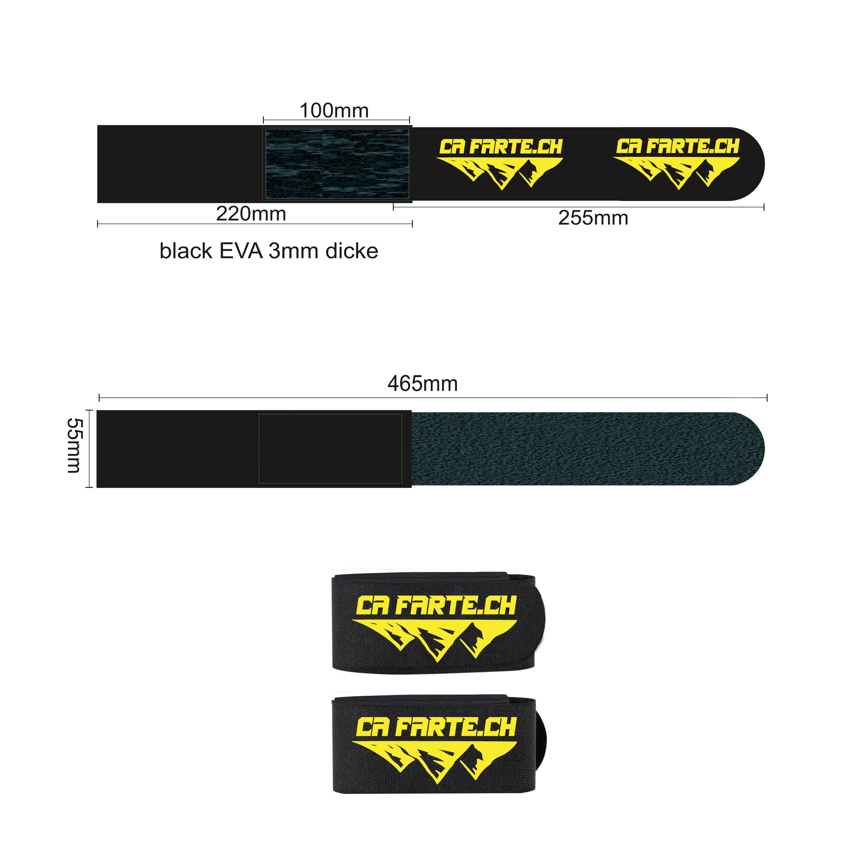 Ski Klettbänder mit Logodruck - Skiklettband.com