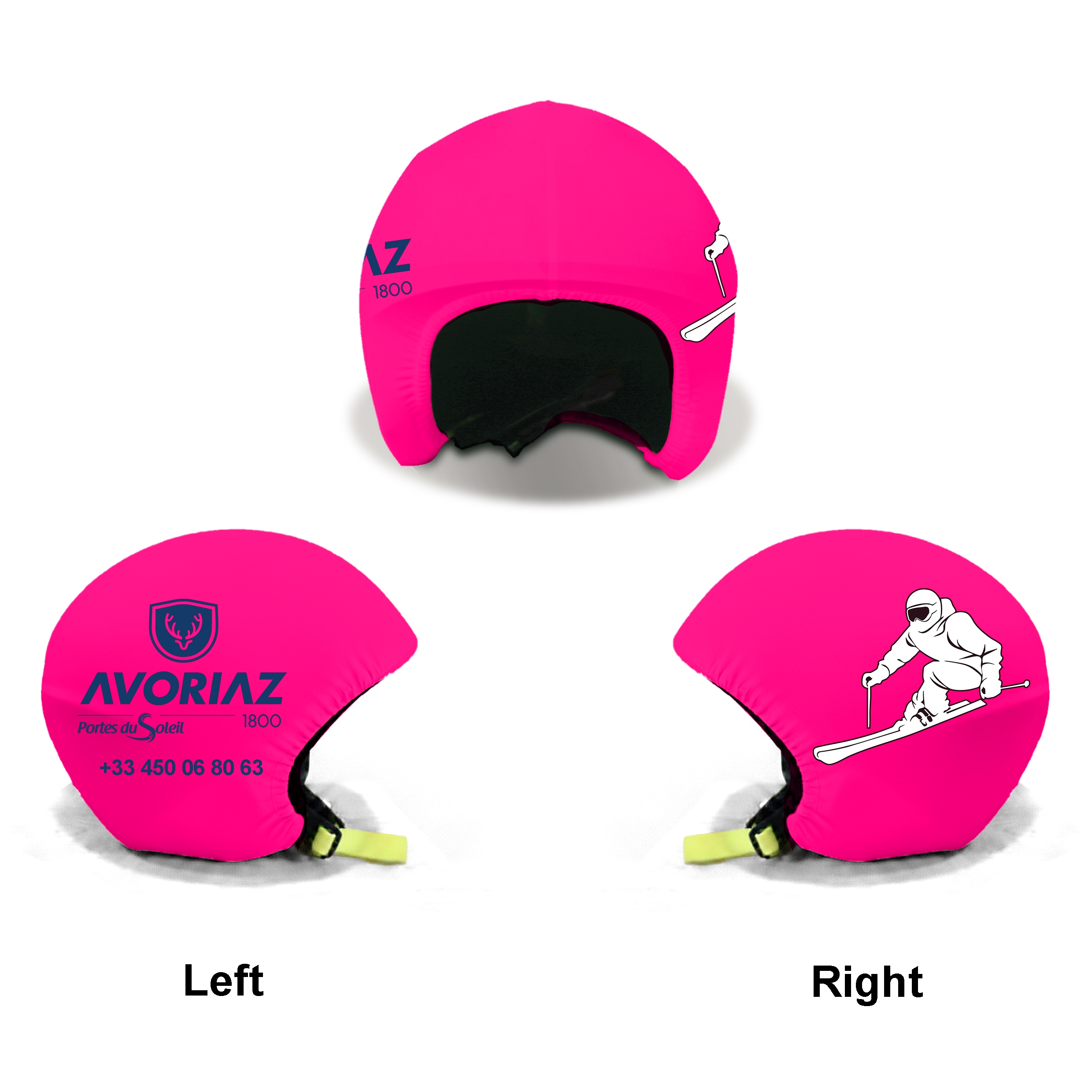 Objet publicitaire ski personnalisé | Couvre casque avec logo