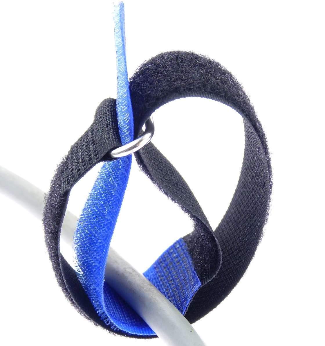 Custom Printed Hook and Loop Cable Ties with Metal Eyelet | Back to Back Design