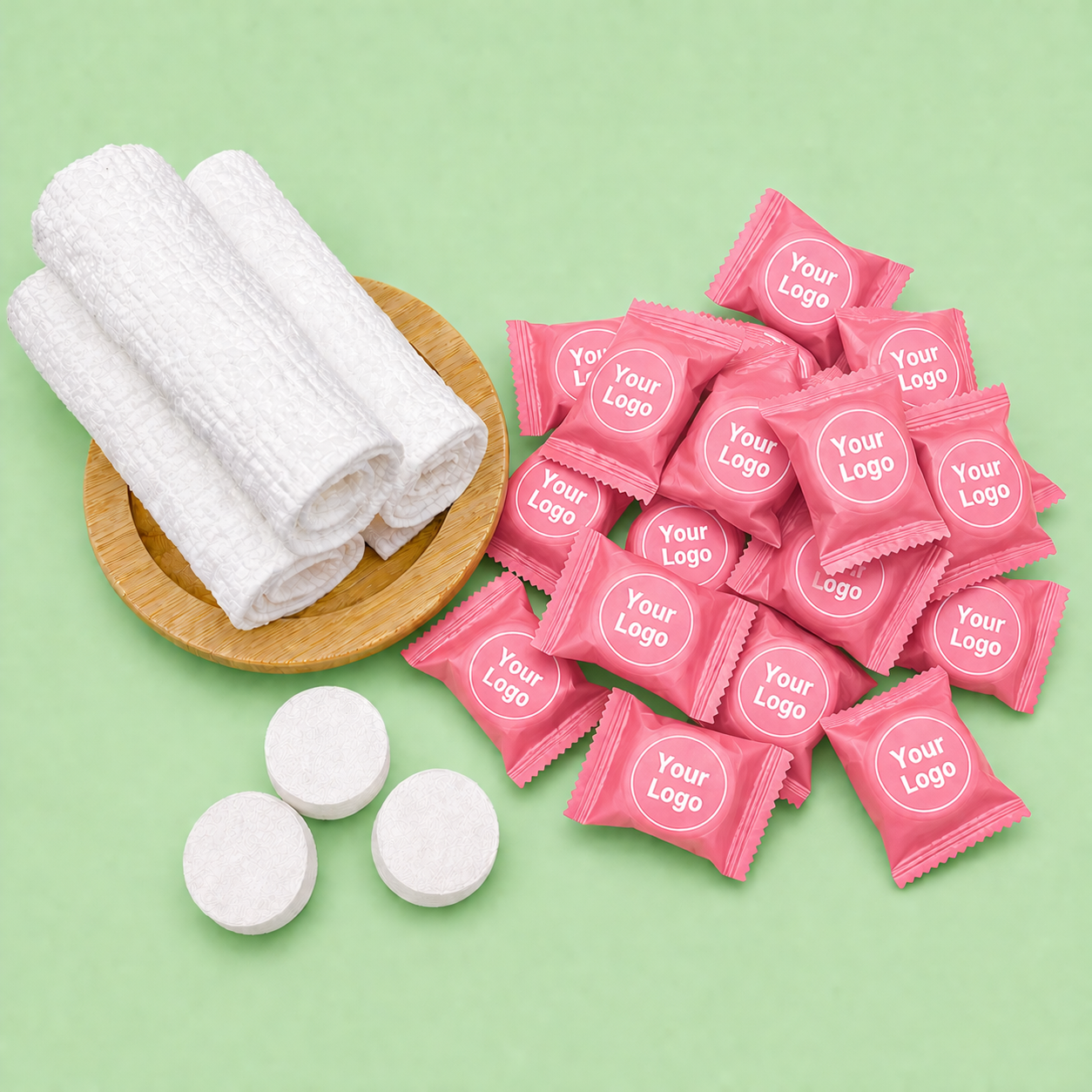 Custom Compressed Towel Tablets with Logo | Personalized Promotional Towels - custom-compressed-towel.com